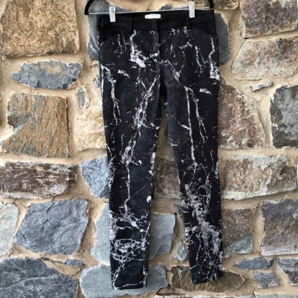 BALENCIAGA Black Marble Print Jean SZ 38